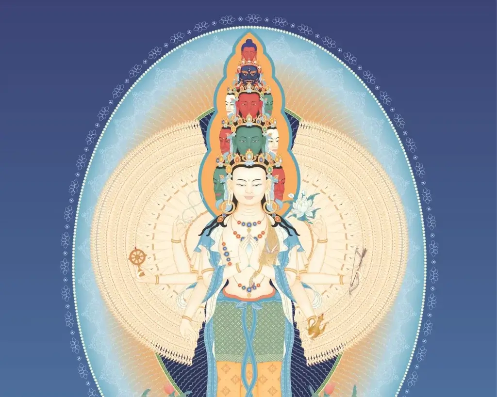 Buddha of compassion Avalokiteshvara with 1000 arms