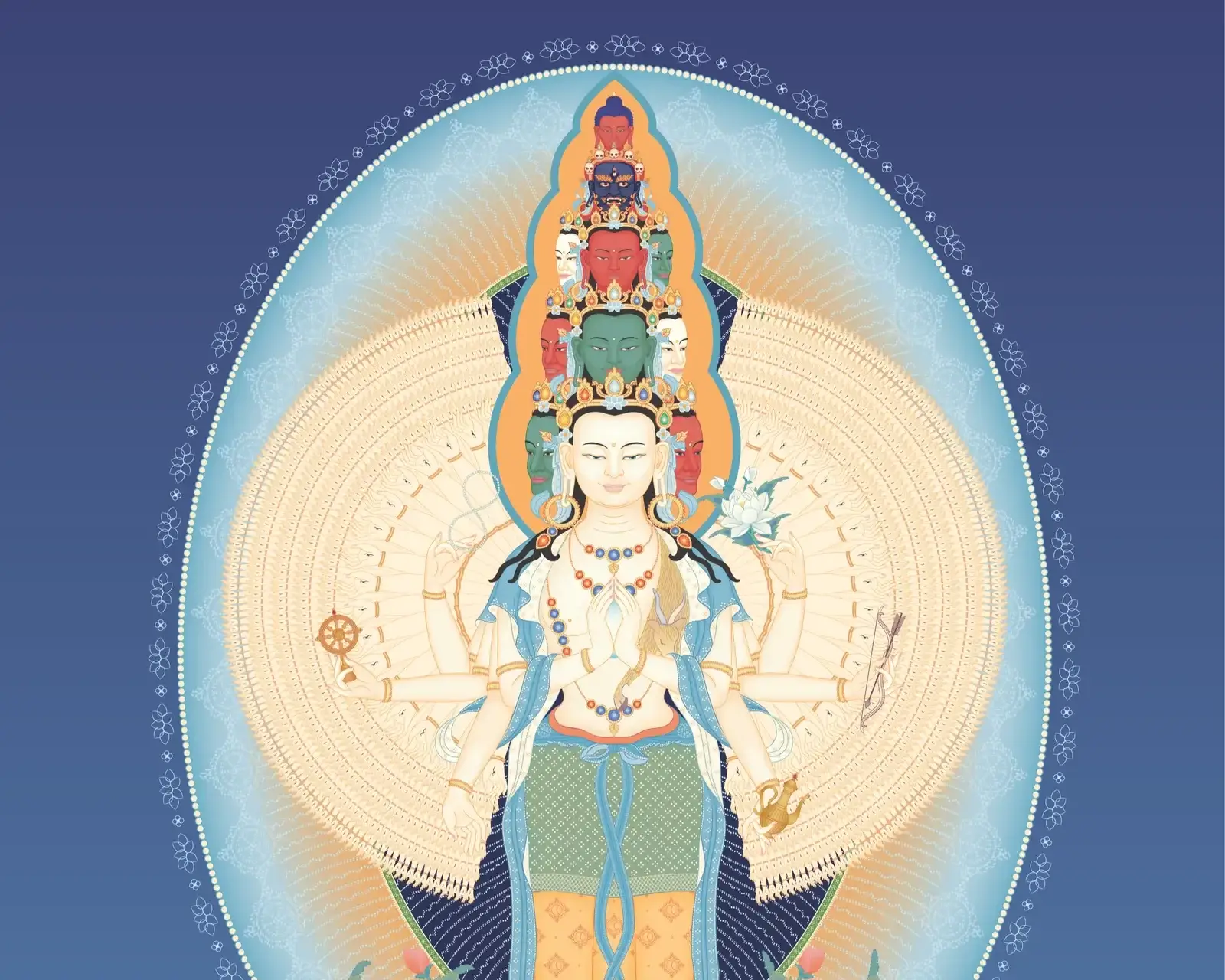 Buddha of compassion Avalokiteshvara with 1000 arms