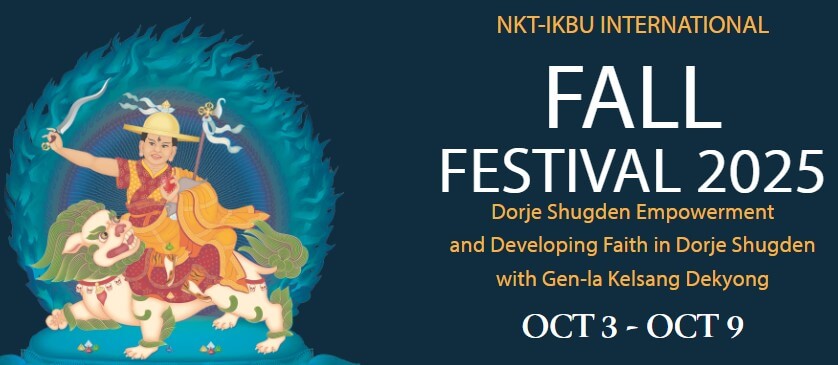 Banner for the Kadampa Fall Festival 2025